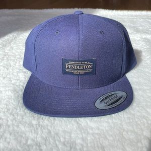 Pendleton Men’s Flat Brim SnapBack Trucker Style Wool Cap - Navy